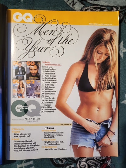 British GQ Magazine October 2002 (804) Jude Law Cover Holly Valance Bo Derek