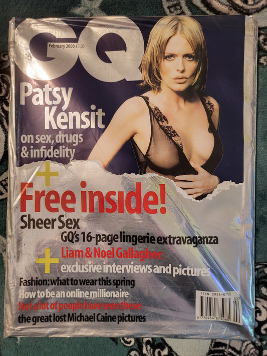 GQ Magazin February 2000 (805) SEALED NEVER READ Patsy Kensit SUPPLEMENTS Includ