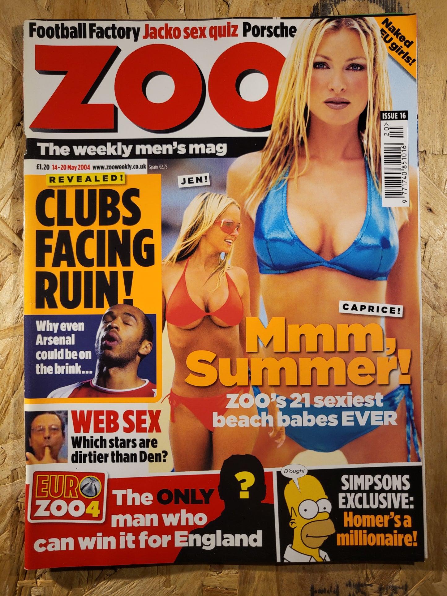Zoo Magazine 14-20 May 2004 (841) Jennifer Ellison Caprice