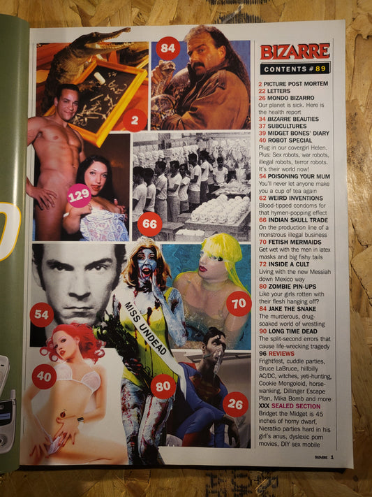 Bizarre Magazine September 2004 Issue 89 Robot Special Alternative Culture SKU 1556