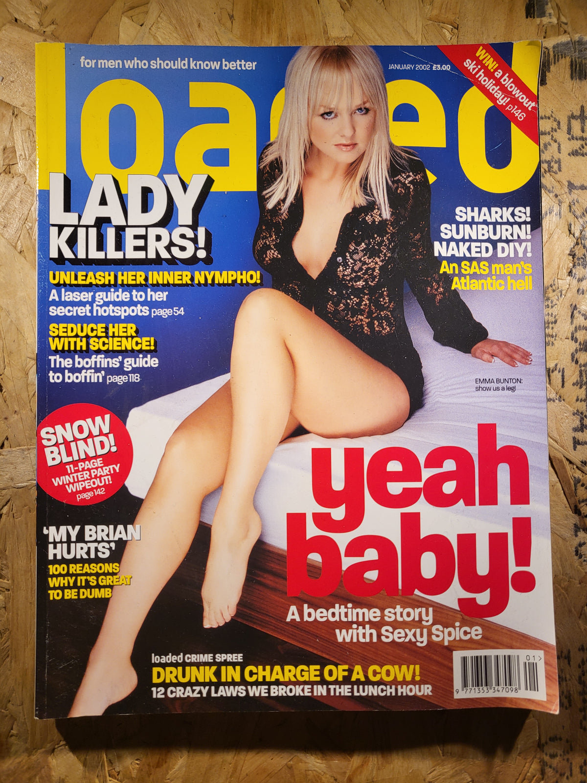 Loaded Magazine January 2002 Emma Bunton Vinnie Jones Ali Landry Issue 93 SKU 1557