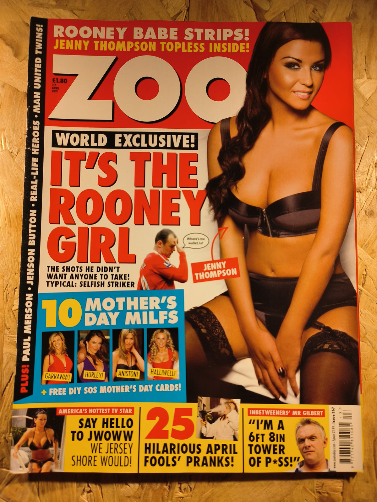 Zoo Magazine 1-7 April 2011 Jenny Thompson Wayne Rooney JWOWW SKU 1557