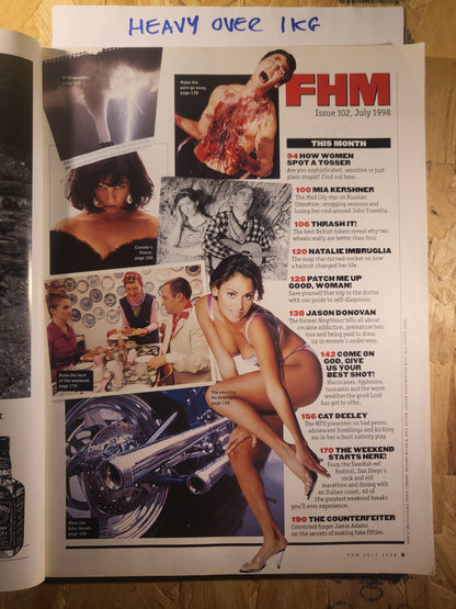 FHM Magazine July 1998 (866) Cat Deeley Mia Kershner Natalie Imbruglia
