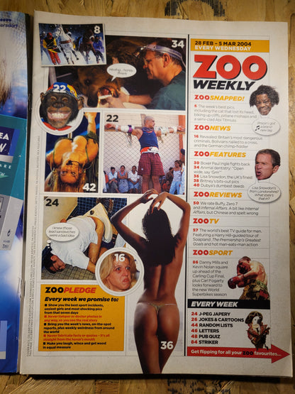 Zoo Magazine 28 February 5 March 2004 (RARE)(880) Lisa Snowdon Abi Titmuss