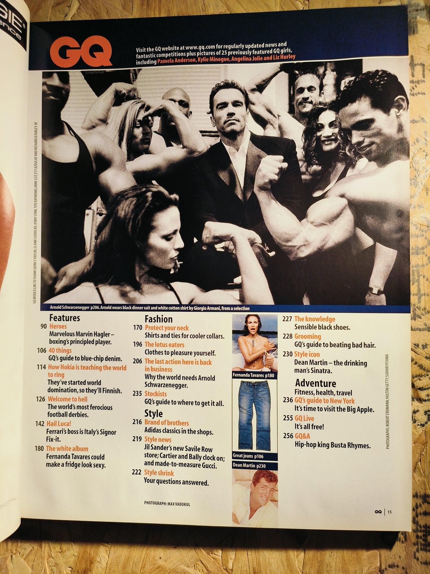 GQ Magazine March 2002 (890) Arnold Schwarzenegger Kate Moss