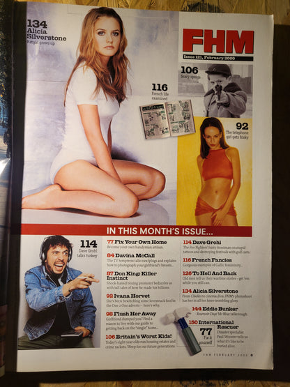 FHM Magazine February 2000 (906) Alicia Silverstone Ivana Horvet
