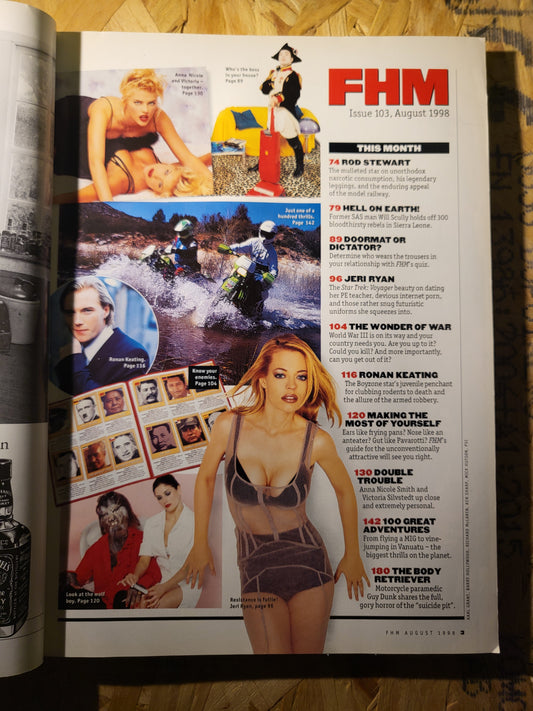 FHM Magazine August 1998 (915) Anna Nicole Smith, Silvstedt, Jeri Ryan