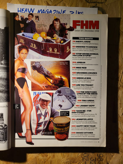 FHM Magazine December 1998 (925)(Rare) Jennifer Lopez