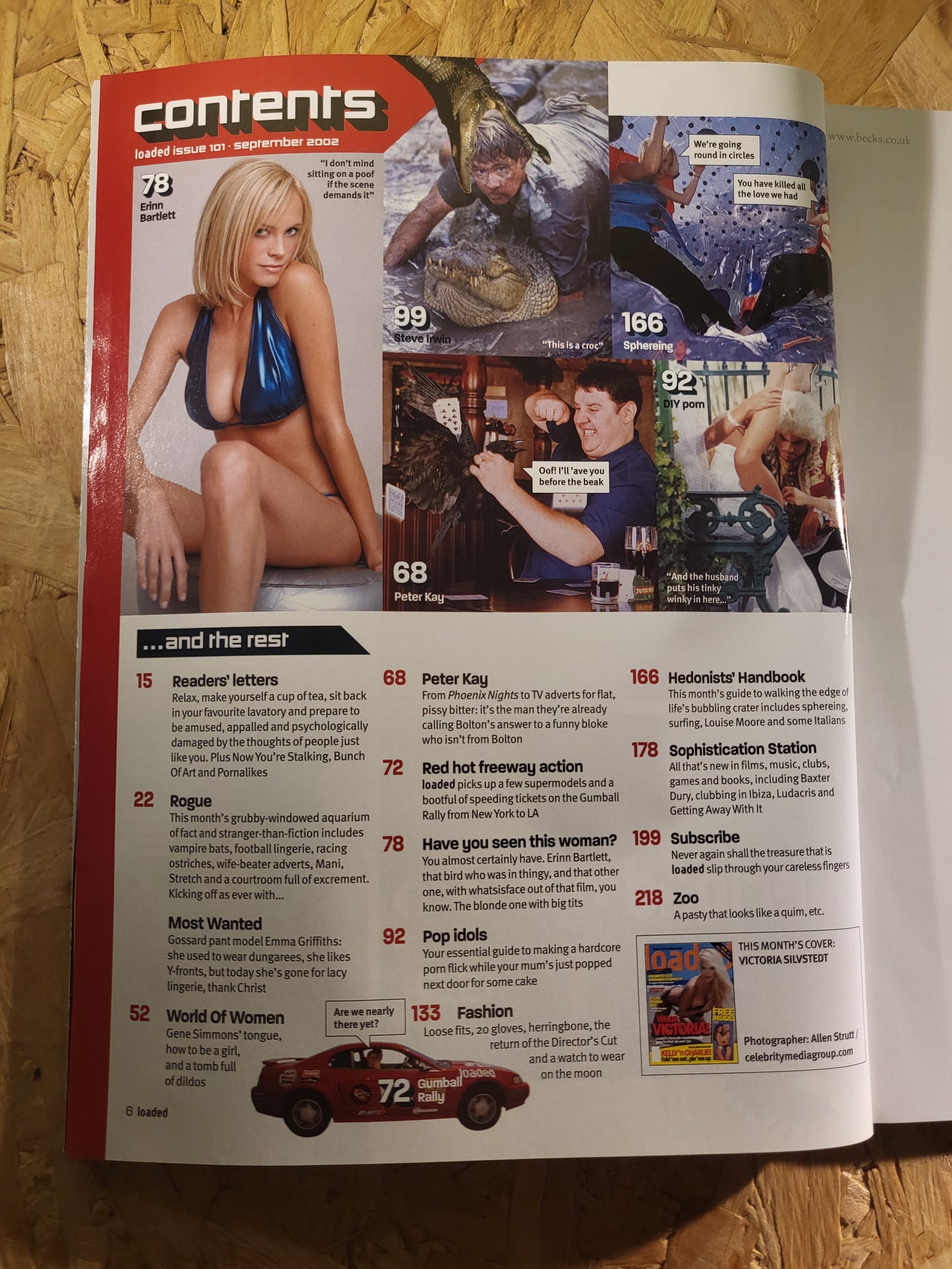 Loaded Magazine September 2002 (944) KELLY BROOK POSTER Victoria Silvstedt