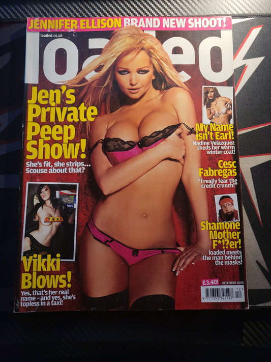 Loaded Magazine December 2008 (960)(RARE) Jennifer Ellison Vikki Blows Nadine Velasquez