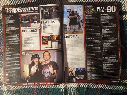 Terrorizer Magazine February 2011 #206 (973) With CD Crowbar Motorhead