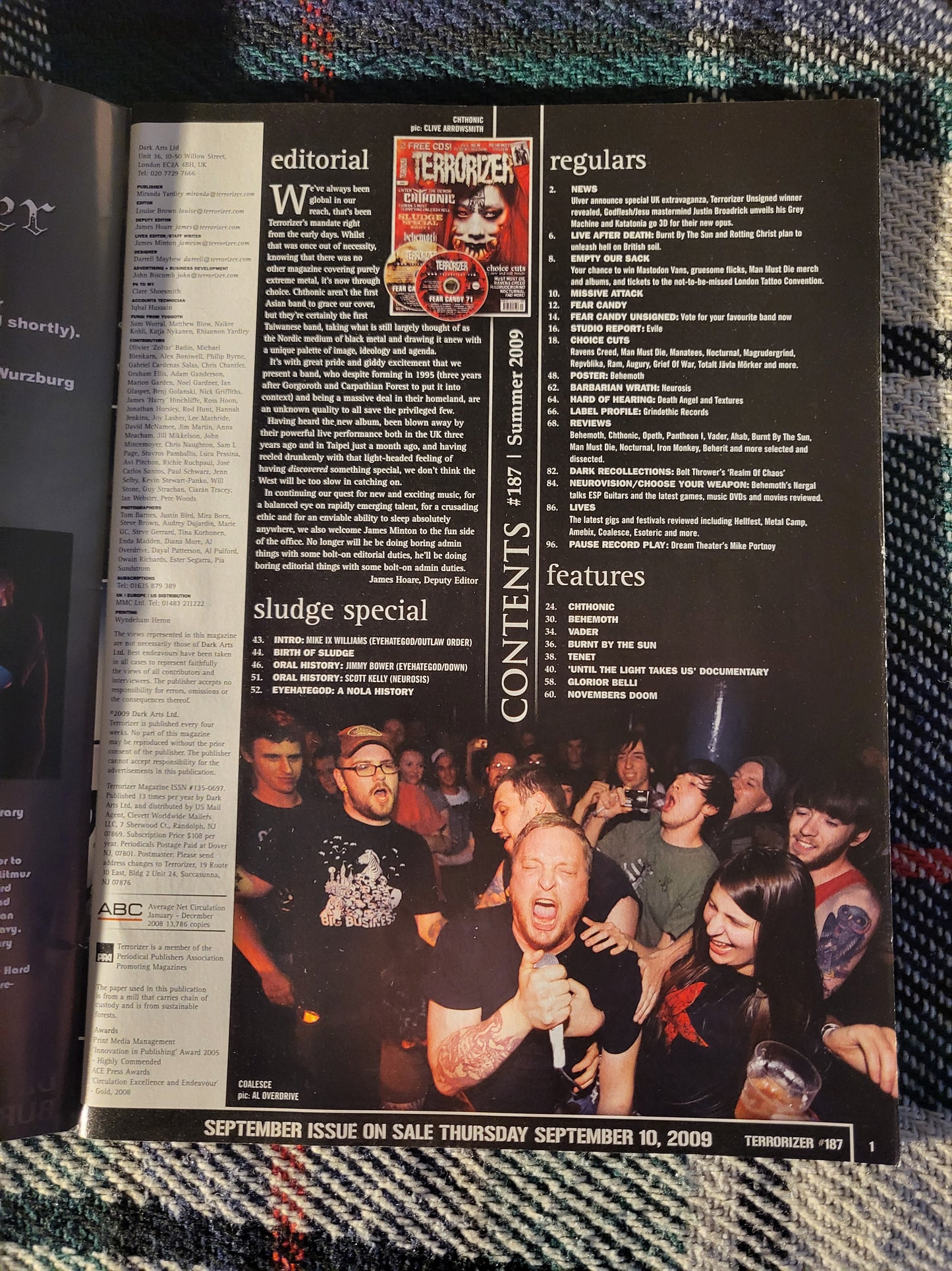 Terrorizer Magazine Summer 2009 #187 (973) Chthonic Benemoth Vader