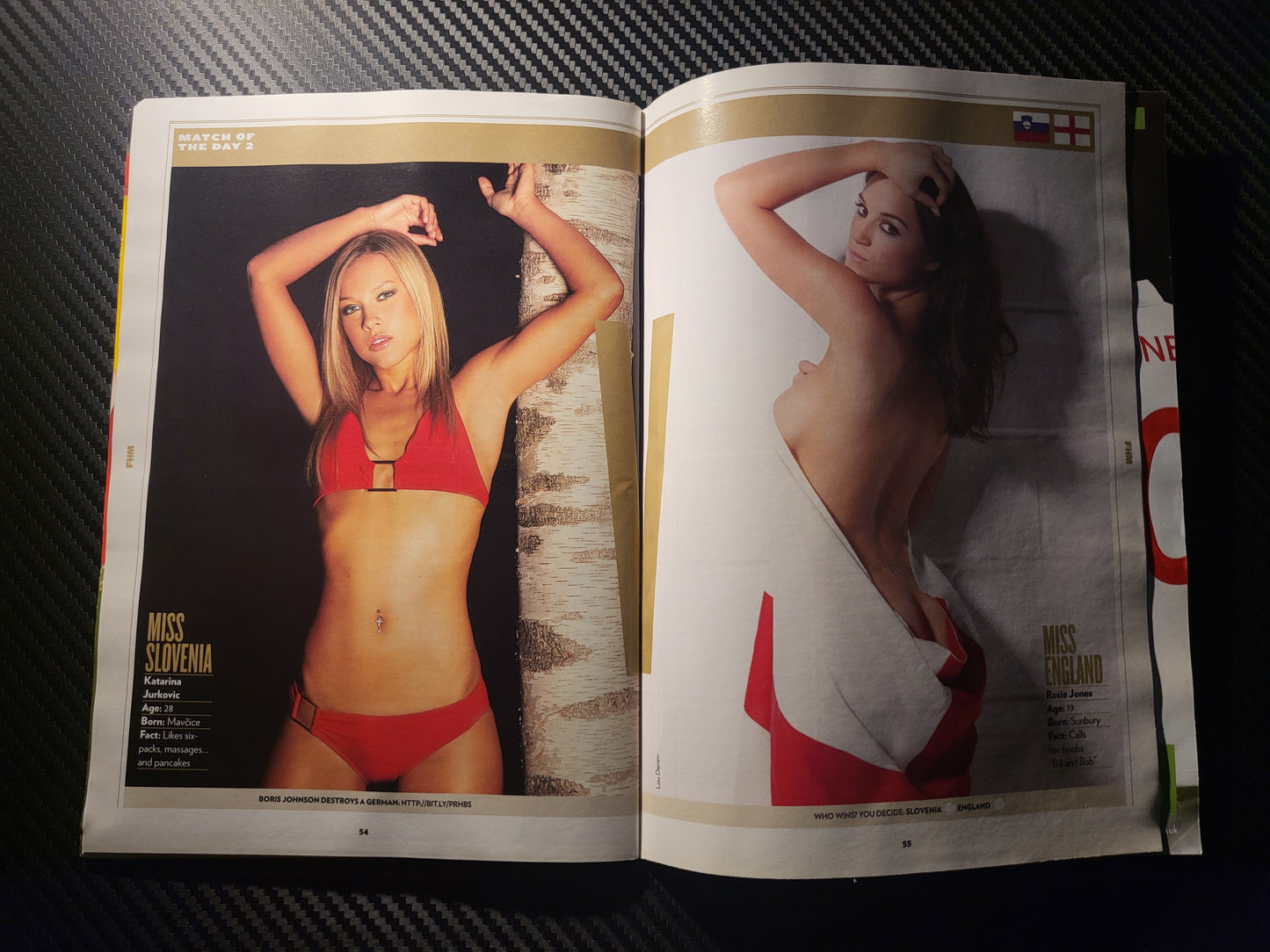 FHM Magazine Supplement  Alternative World Cup Fans Guide (982) Rosie Jones Katarina Jurkovic