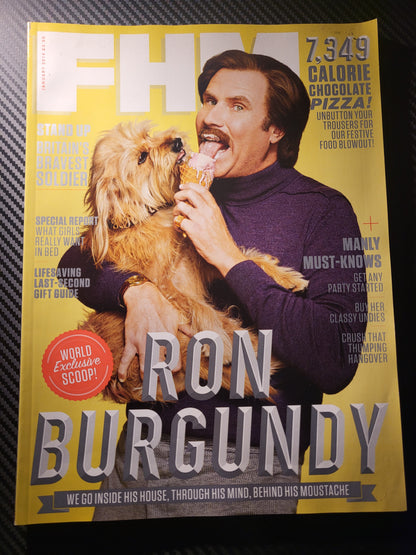 FHM Magazine January 2014 (982) Ron Burgundy Charlotte Fitness Fads