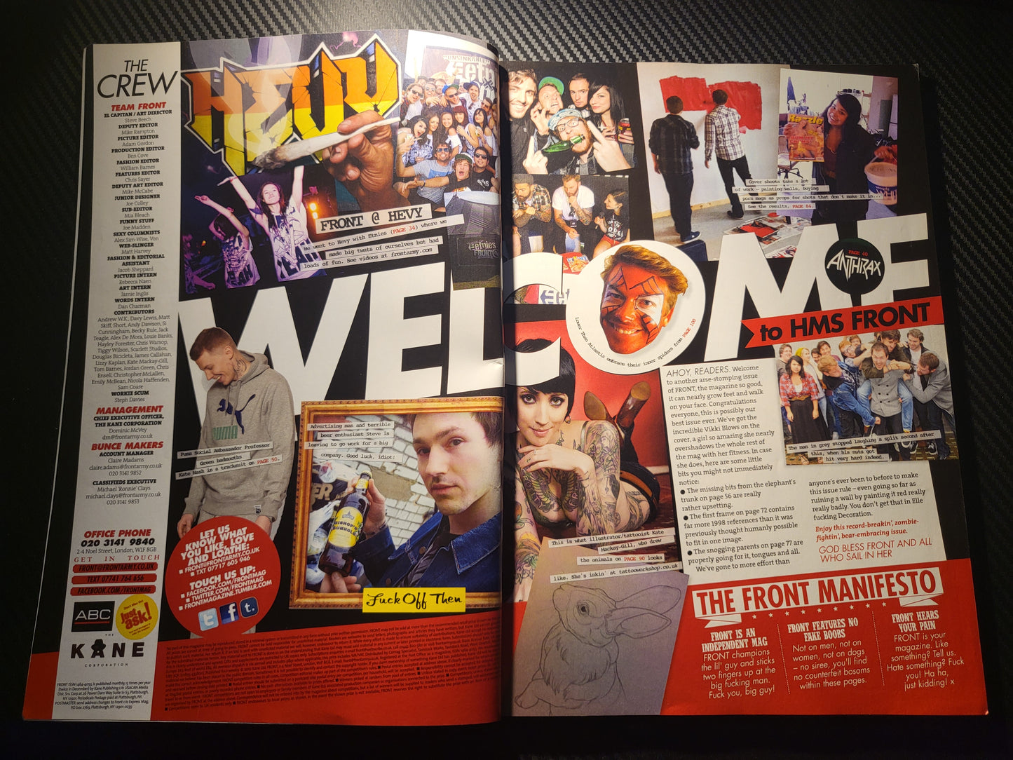 FRONT Magazine Issue 160 (980) Vikki Blows, Anthrax