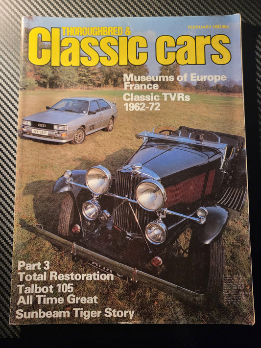 Classic Cars Magazine February 1983 (986) Talbot 105 Sunbeam Tiger