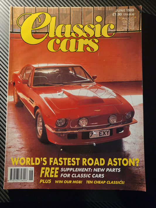Classic Cars Magazine June 1989 (986) Aston Martin V8 Super Vantage