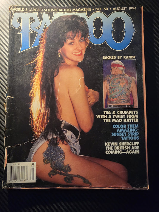 Tattoo Magazine August 1994 (994)(Rare) Kevin Shercliff Chris Carver Monika Barth
