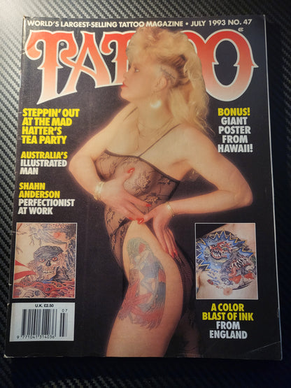 Tattoo Magazine July 1993 (994)(Rare) Shane Anderson Alexis Lyman John Godley