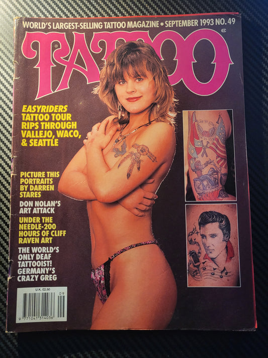 Tattoo Magazine September 1993 (995)(Rare) Darren Stares Bob Horn Patrick Torres