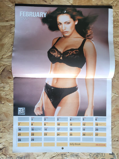 MAXIM Magazine Calendar 2000 "21st Century Foxes" (1003) Kelly Brook Angelina Jolie