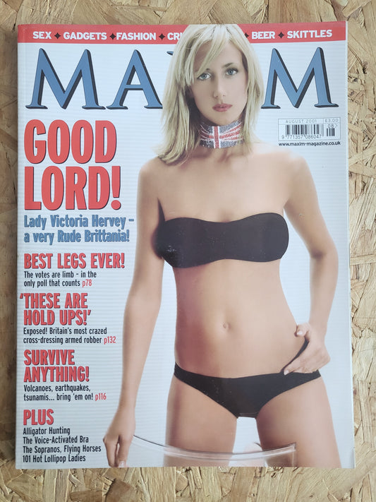 MAXIM Magazine August 2001 (1003) LADY VICTORIA HERVEY