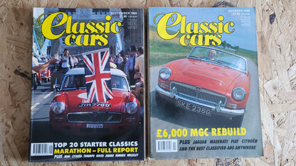 6x Classic Car Magazines July to December 1989 Bundle/Job Lot (0037) Healey 100/6 SP250 TR3A