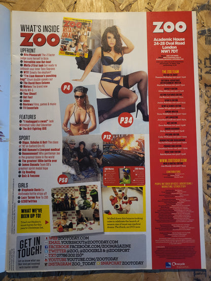 Zoo Magazine 21-27 August 2015 (RARE)(1010) Rita Ora Stephanie Davies Lucy Turner