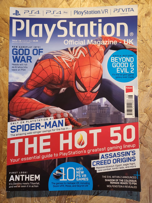 Playstation Magazine August 2017 #138 (1011) Spider-man Anthem Assassins Creed