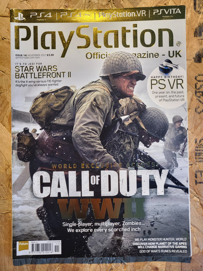 Playstation Magazine November 2017 #141 (1011) Call of Duty WW2 Star Wars Battlefront Monster Hunter