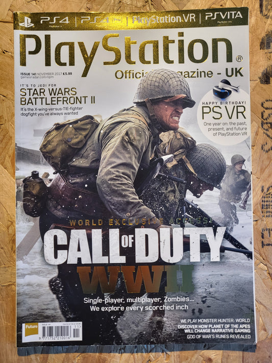 Playstation Magazine November 2017 #141 (1011) Call of Duty WW2 Star Wars Battlefront Monster Hunter