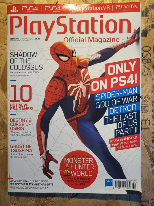 Playstation Magazine Christmas 2017 #143 (1011) Spider-man God of War Last of Us
