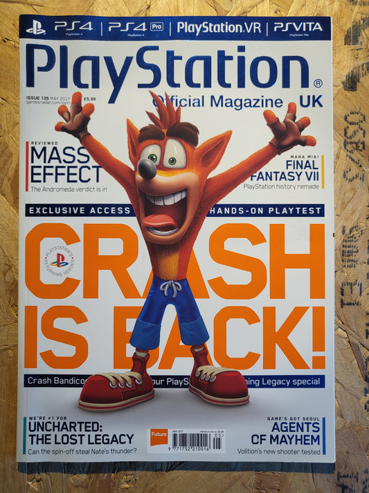 Playstation Magazine May 2017 #135 (1011) Mass Effect Crash Bandicote Uncharted