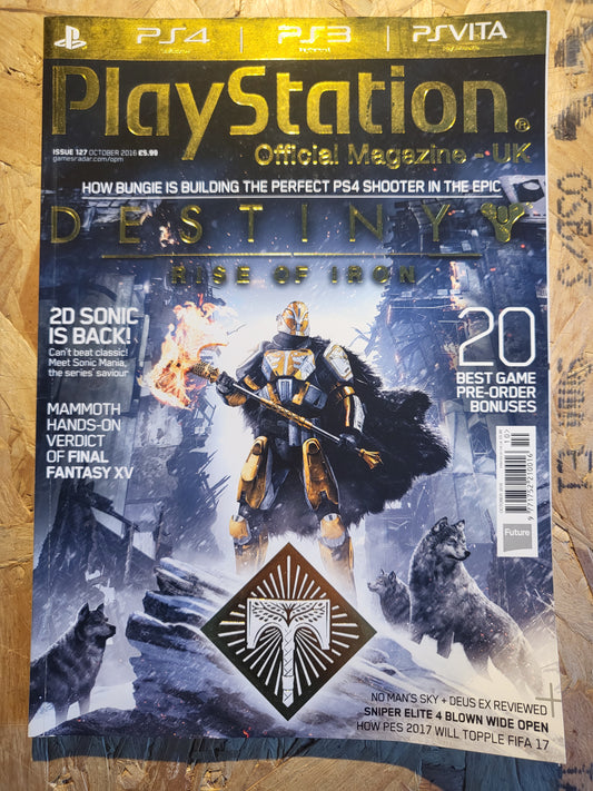 Playstation Magazine October 2016 #127 (1011) Destiny Sniper Elite