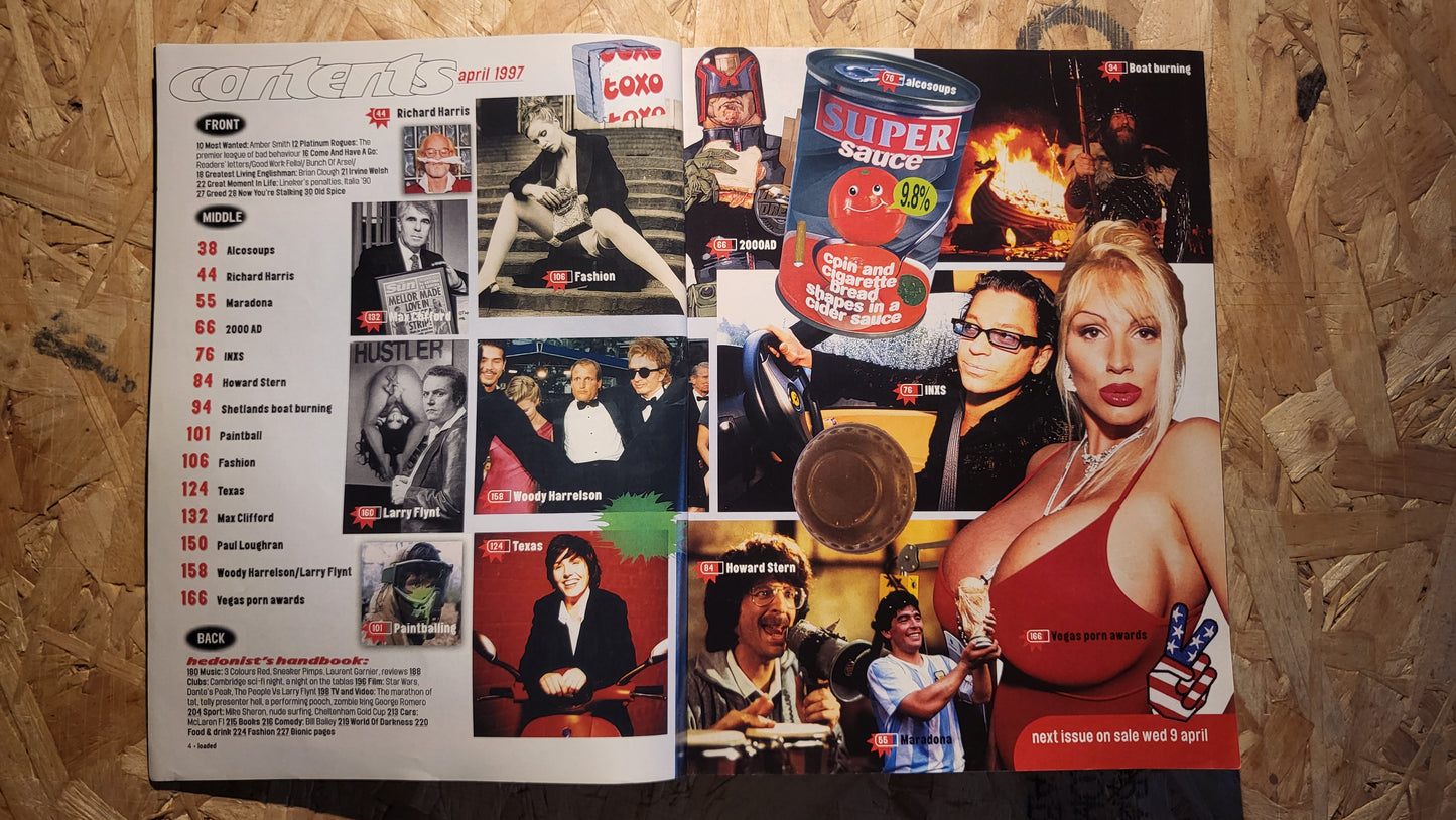 Loaded Magazine April 1997 (RARE)(1012) Amber Smith POSTER Judge Dredd