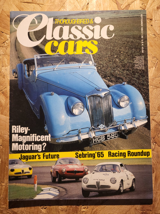Classic Cars Magazine September 1984 (1013) Jaguar Sebring '65 MG TD 80s