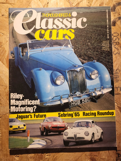 Classic Cars Magazine September 1984 (1013) Jaguar Sebring '65 MG TD 80s