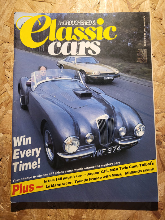 Classic Cars Magazine June 1984 (1014) Jaguar XJS MGA Bentley