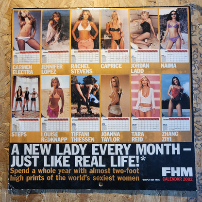 FHM Magazine Calendar 2002 DAMAGED (BB005) Carmen Electra Jennifer Lopez