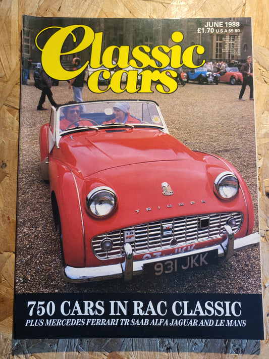 Classic Cars Magazine June 1988 (1019) Jaguar 420G Morris Minor Triumph TR3A