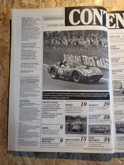 Classic Cars Magazine October 1988 (1019) Lotus Cortina Enzo Ferrari Lancia En Espana