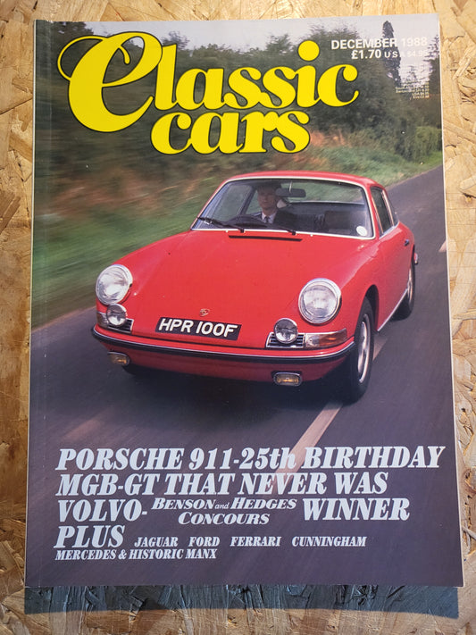 Classic Cars Magazine December 1988 (1019) Porsche 911 MGB-GT
