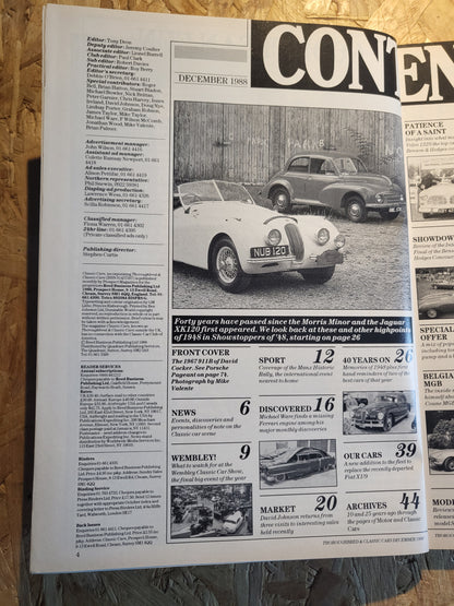 Classic Cars Magazine December 1988 (1019) Porsche 911 MGB-GT