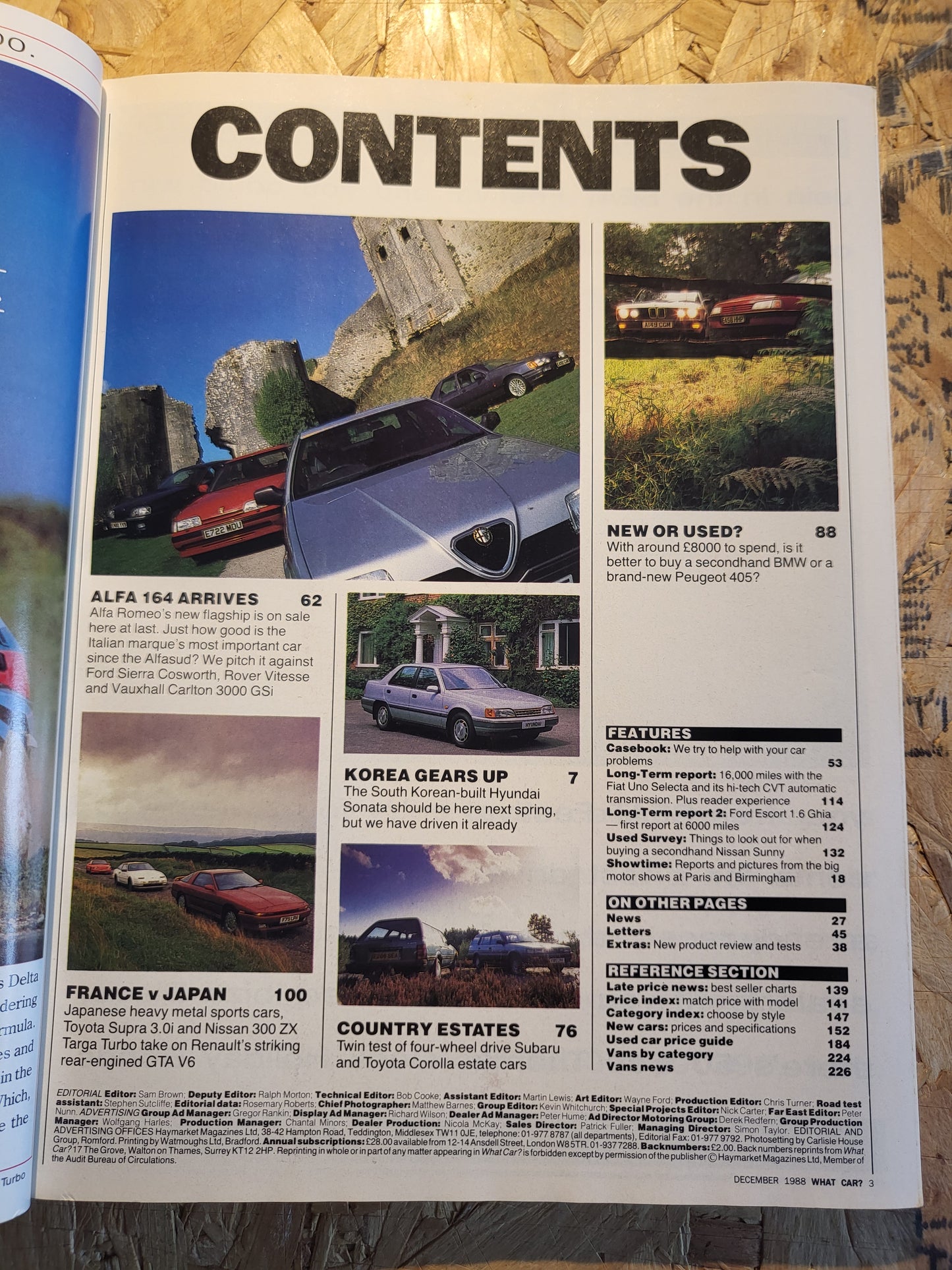What Car Magazine December 1988 (1021)(RARE) Ford Escort 1.6 Ghia Alfa 164 Sierra Cosworth
