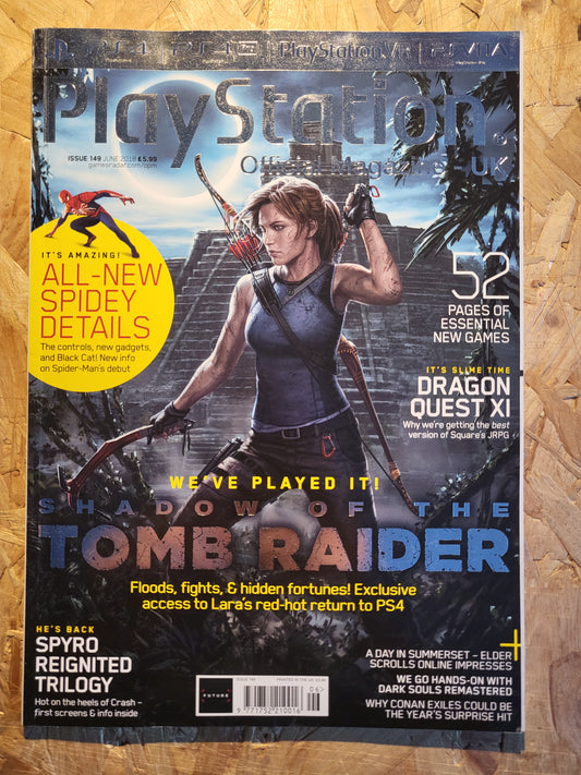Playstation Magazine June 2018 #149 (1024)  Tomb Raider Spider-Man Dark
