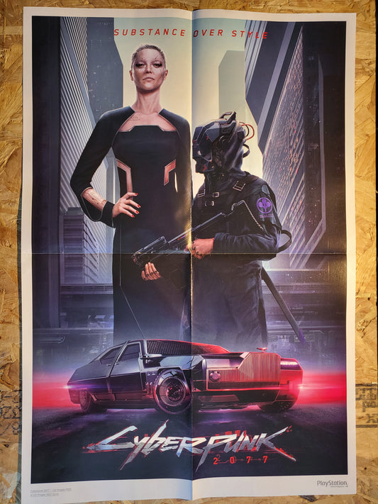 Playstation Magazine CYBERPUNK 2077 POSTER (1024) Substance over Style