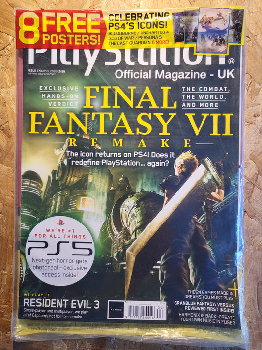 Playstation Magazine April 2020 #173 NEW (1024) Final Fantasy VII Remake