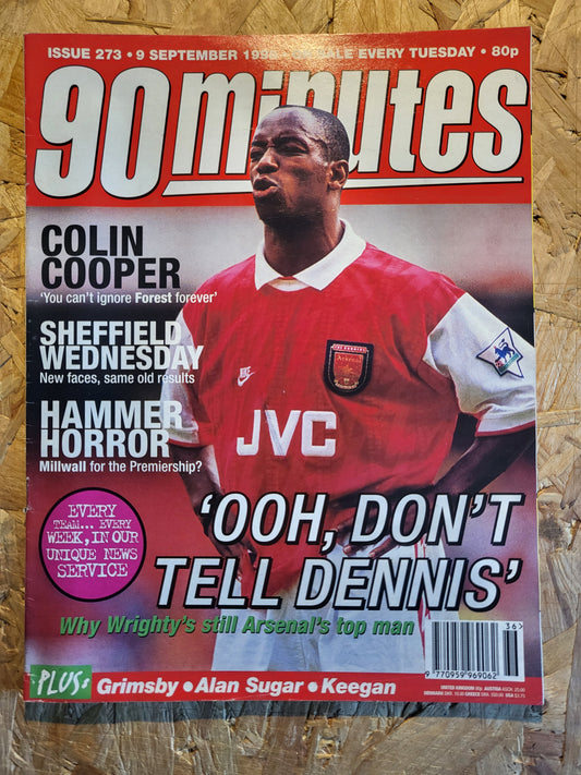 90 Minute Magazine 9 September 1995 #273 (1030)(RARE) Ian Wright Colin Cooper Dominik Diamond