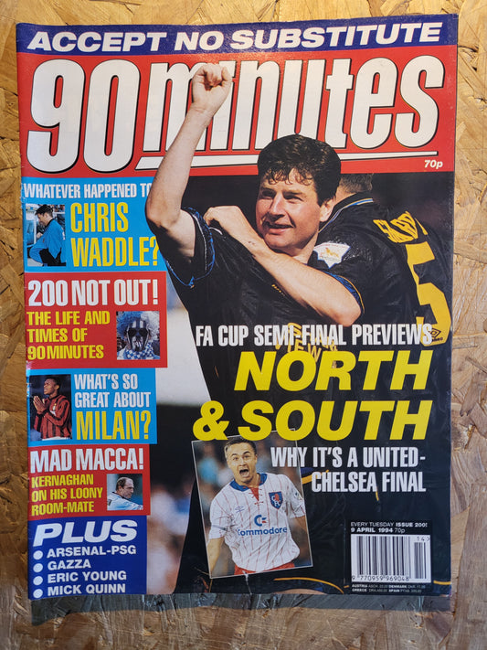 90 Minute Magazine 9 April 1994 #200 (1030)(RARE) David Pleat Denis Irwin Nick Henry