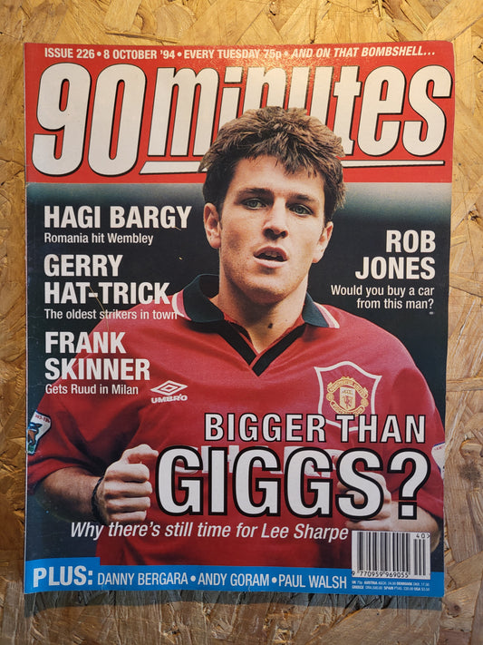 90 Minute Magazine 8 October 1994 #226 (1030)(RARE) Lee Sharpe Frank Skinner Hagi Bargy